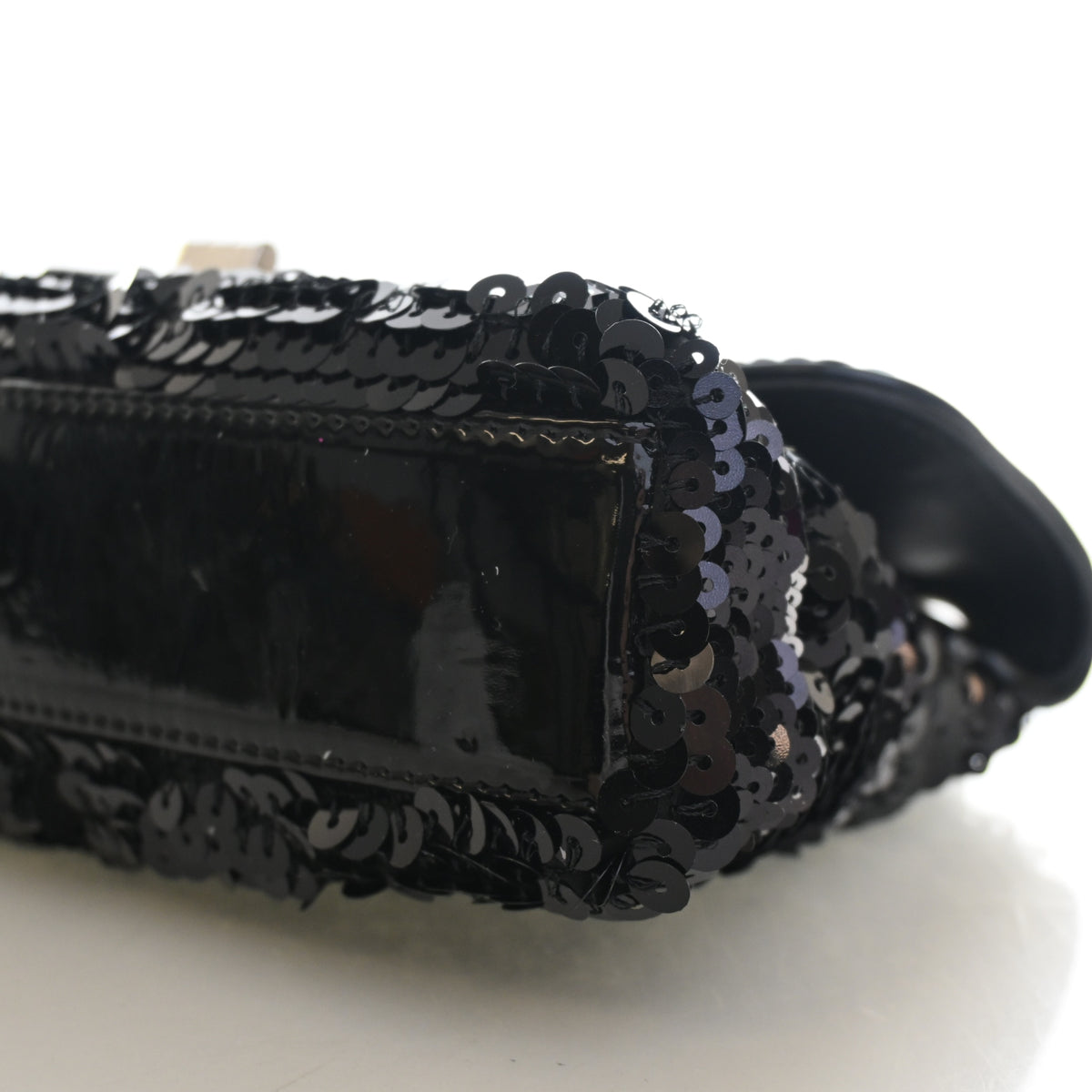 Pre-Owned Chanel Flap Bag 224 Sequin Reissue 2.55, base and feet view, photo 8 of 13