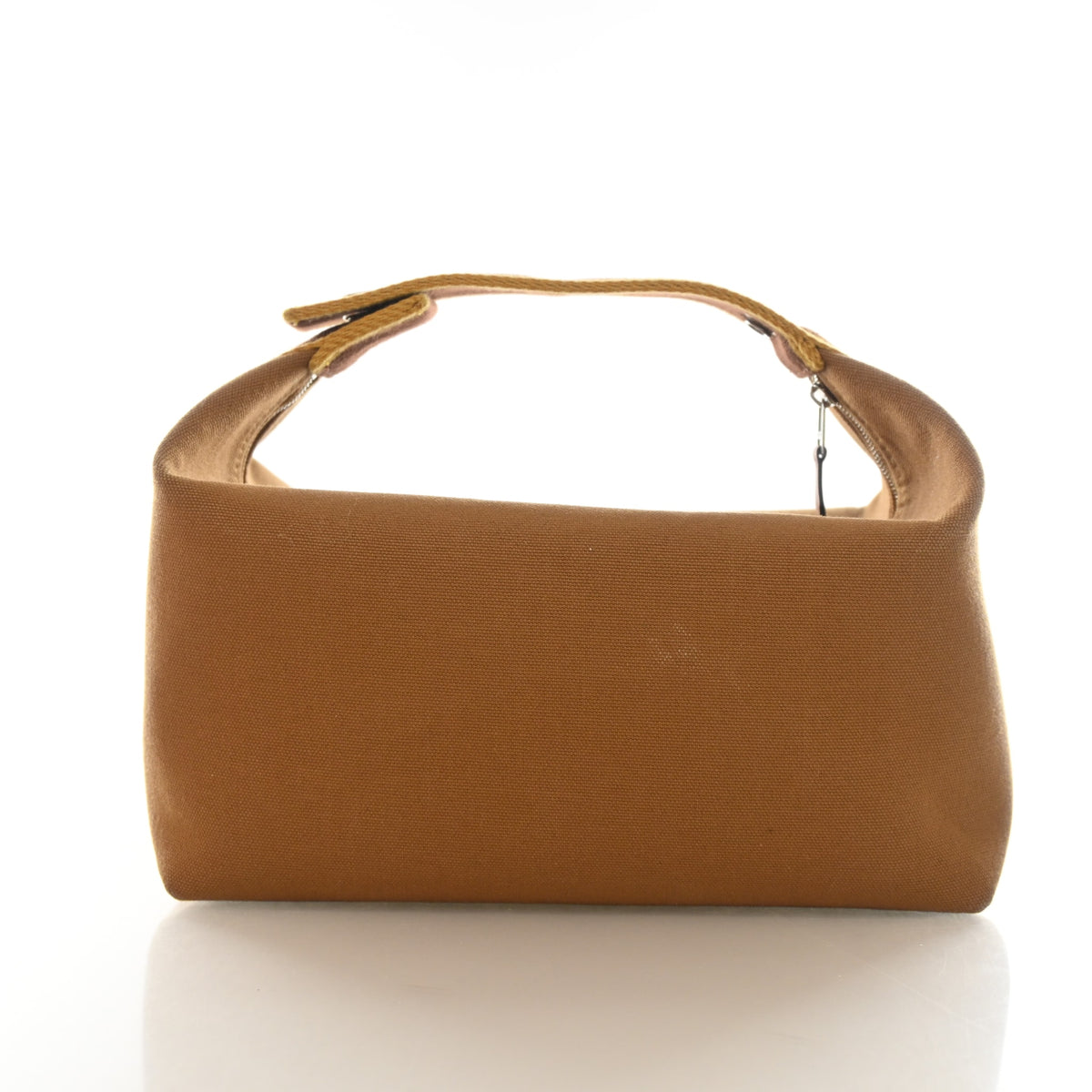 Pre-Owned Hermès Case Large Ocre Toile Bride A Brac Model, back view