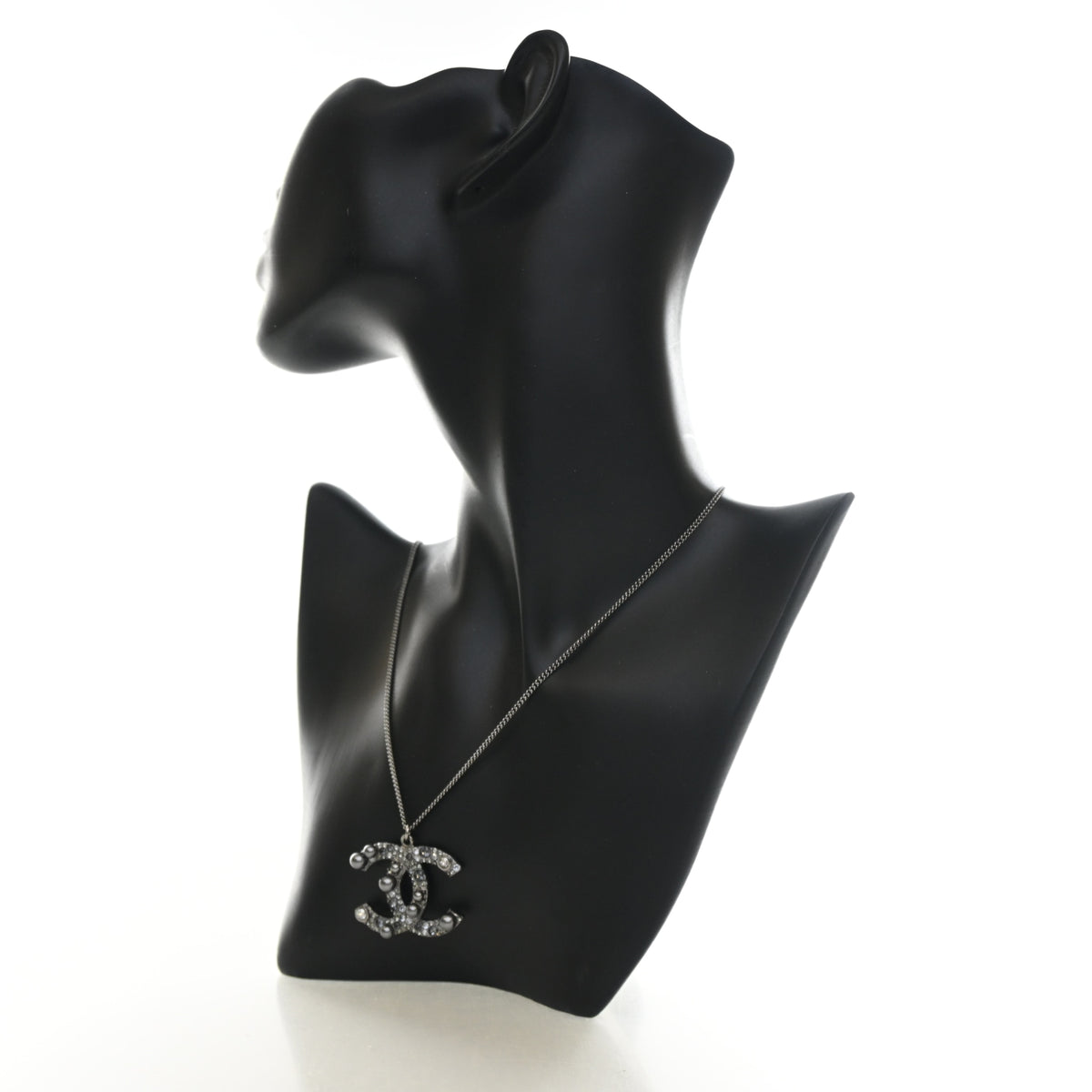 Chanel Large Crystal CC Pendant Necklace, photo 4 of 7