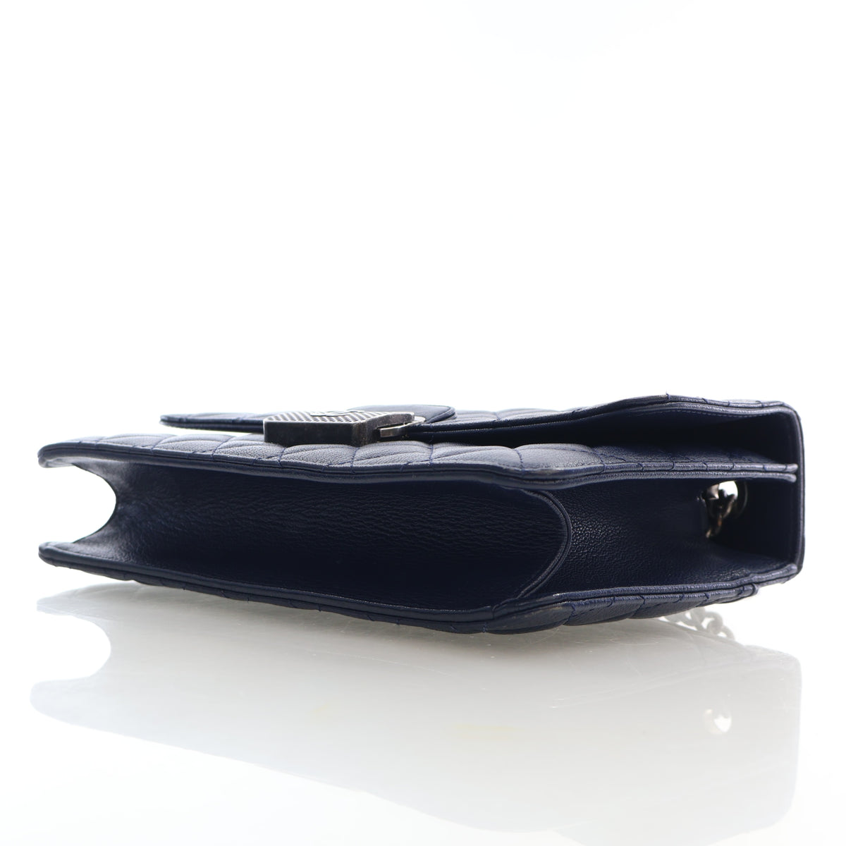Pre-Owned Chanel Flap Bag Small Goatskin University, side view