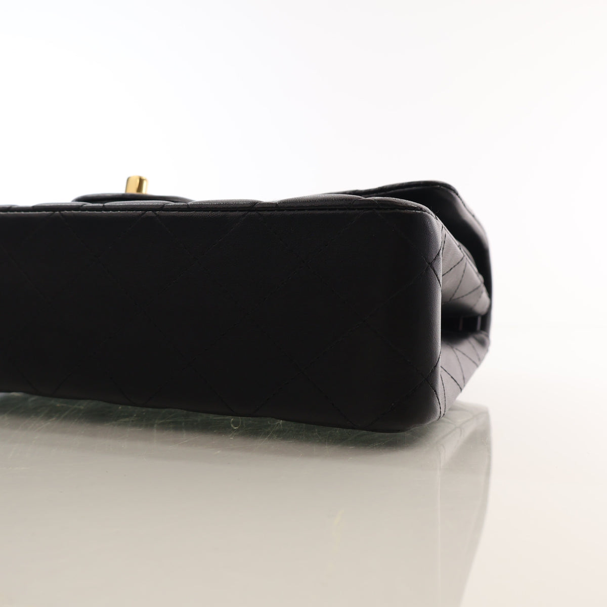 Pre-Owned Chanel Classic Double Flap Medium Lambskin Bag, base view, photo 8 of 16