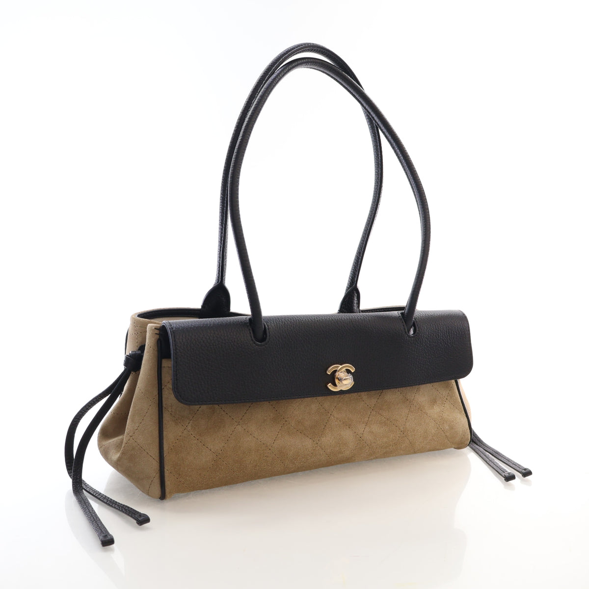 Pre-Owned Chanel Suede Leather Urban Essentials Shopping Bag, front view