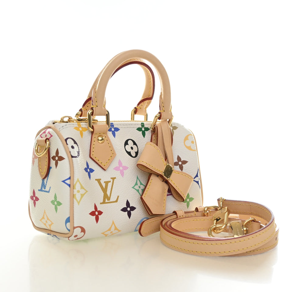 Louis Vuitton x Takashi Murakami Multicolor Monogram Nano Speedy