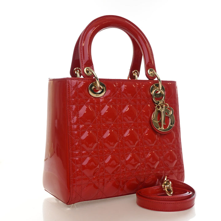 Christian Dior Medium Patent Lady Dior