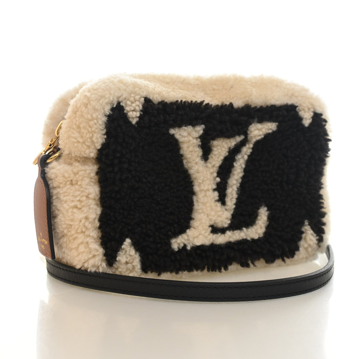 Pre-Owned Louis Vuitton Monogram Teddy Beach Pouch, three-quarter view, authenticated at Luxe Du Jour