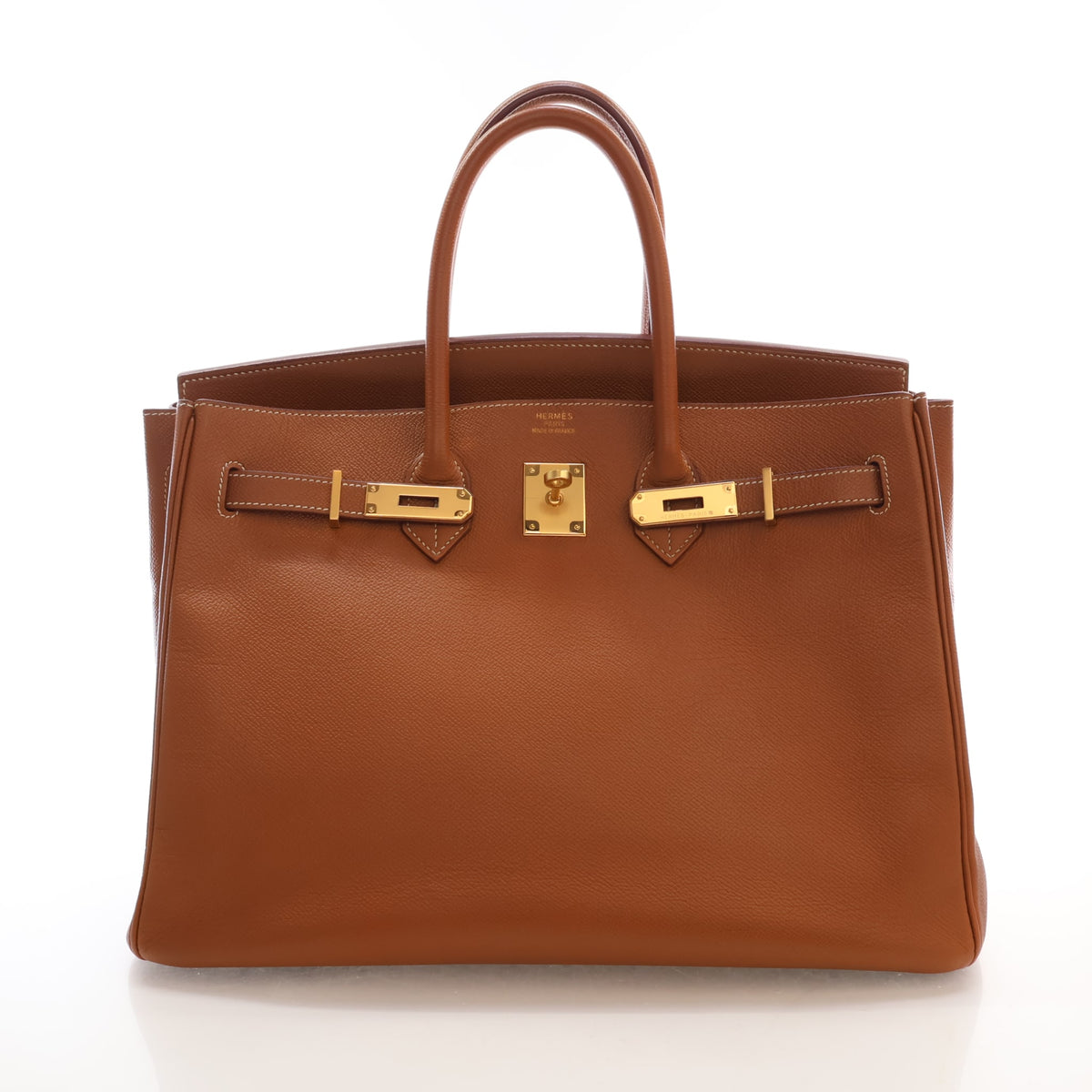Vintage Hermès Birkin 35 Gold Epsom Leather, front view, photo 2 of 21
