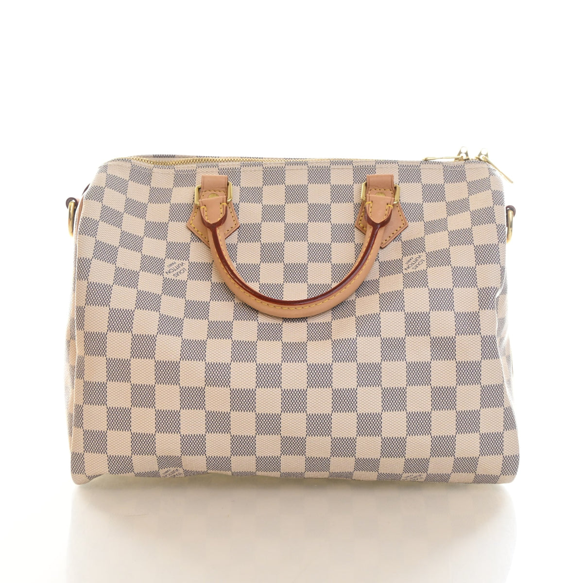 Pre-Owned Louis Vuitton Speedy Bandouliere 30 Damier Azur, front view, photo 5 of 12
