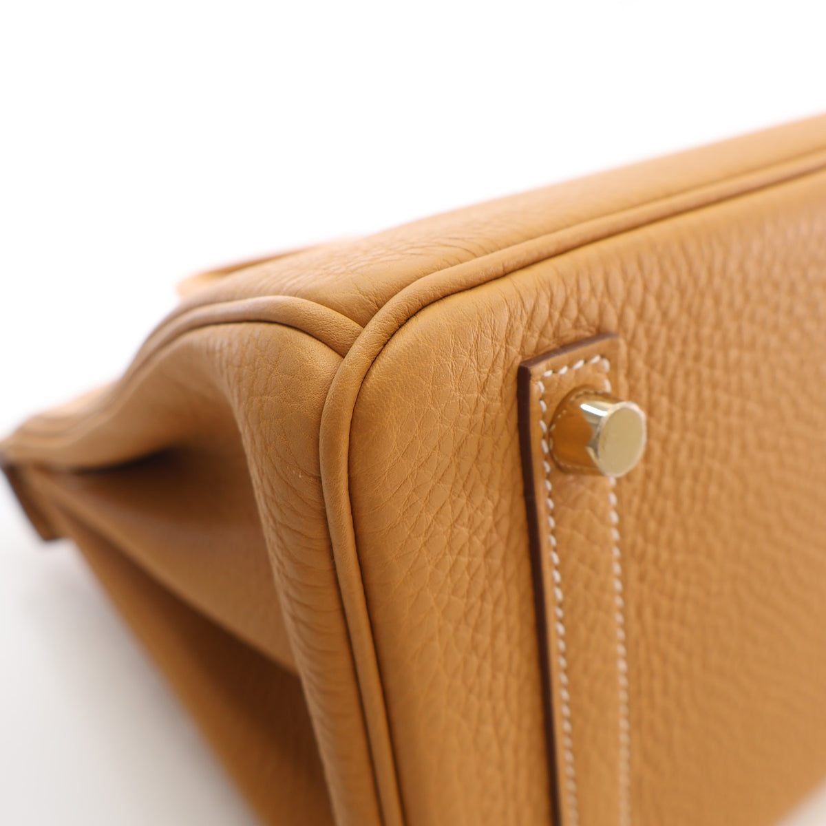 Pre-Owned Hermès Birkin 25 Naturel-sabel Togo Leather, base and feet view, photo 16 of 21