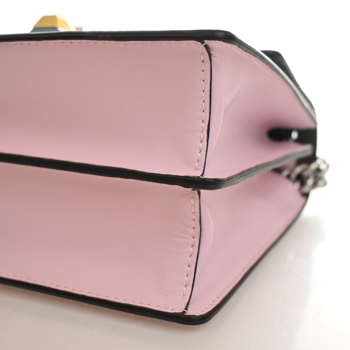 Pre-Owned Fendi Shoulder Bag Small Calfskin Kan I, side profile, photo 8 of 14