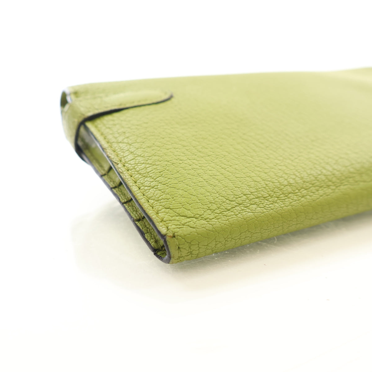 Hermes Vintage Vert Anis Chevre Mysore Kelly Long Wallet, photo 17 of 18