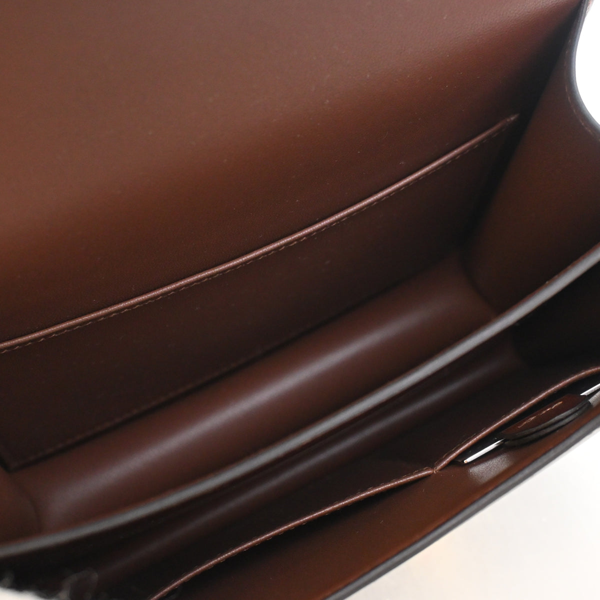 Pre-Owned Hermès Constance 18 Box Calf, open interior with lining