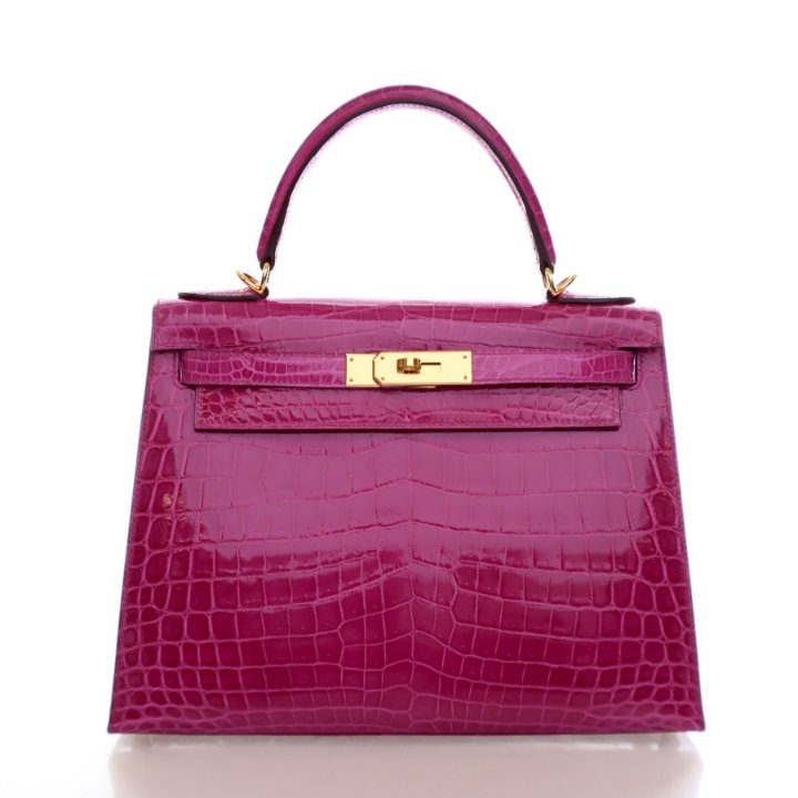 Hermes Rose Sheherazade Niloticus Crocodile Sellier Kelly 28