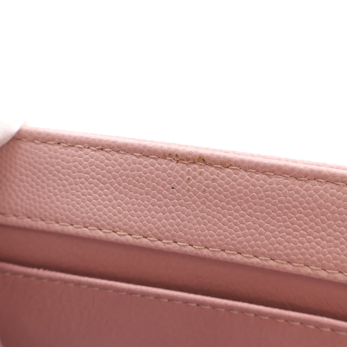 Pre-Owned Chanel Top Handle Small Caviar Leather Business Affinity Bag, open interior with lining, photo 15 of 18
