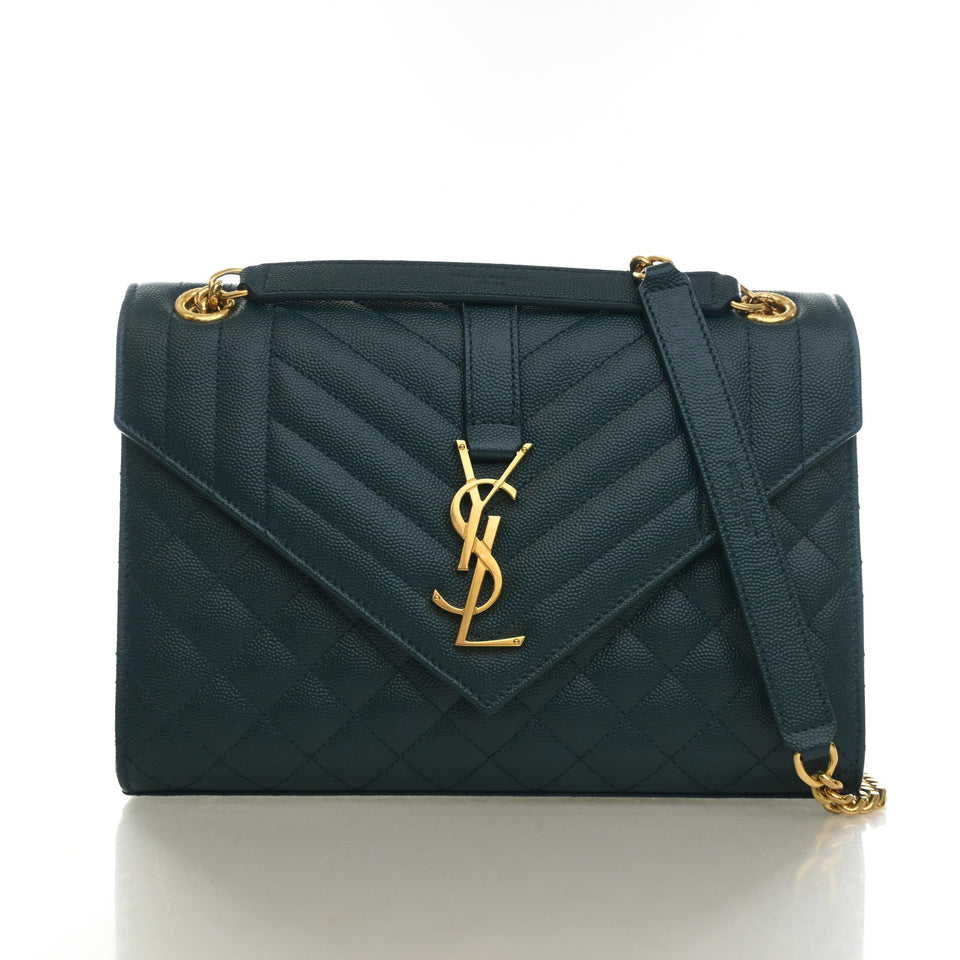 Saint Laurent Medium Calfskin Envelope Flap Bag