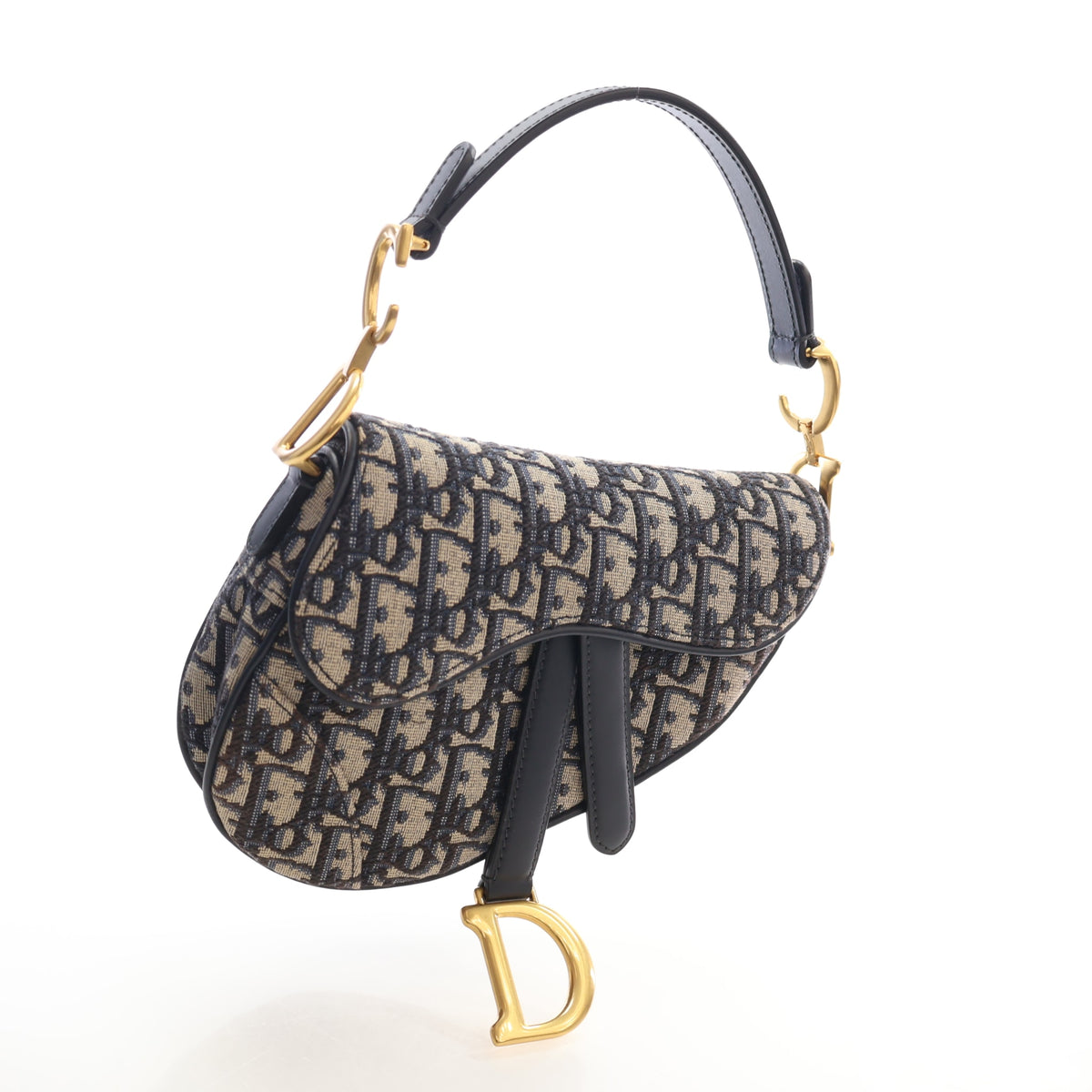 Pre-Owned Christian Dior Saddle Bag Mini Oblique, three-quarter view, photo 2 of 17