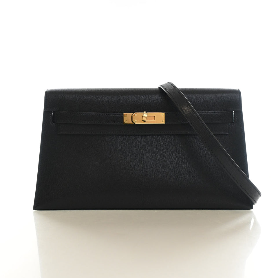 Hermes Noir Chevre Chamkila Kelly Elan 28