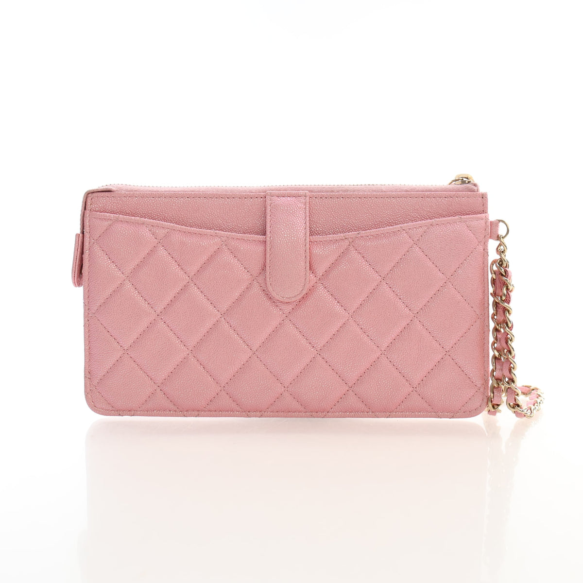 Pre-Owned Chanel Caviar Leather Pouch, front view