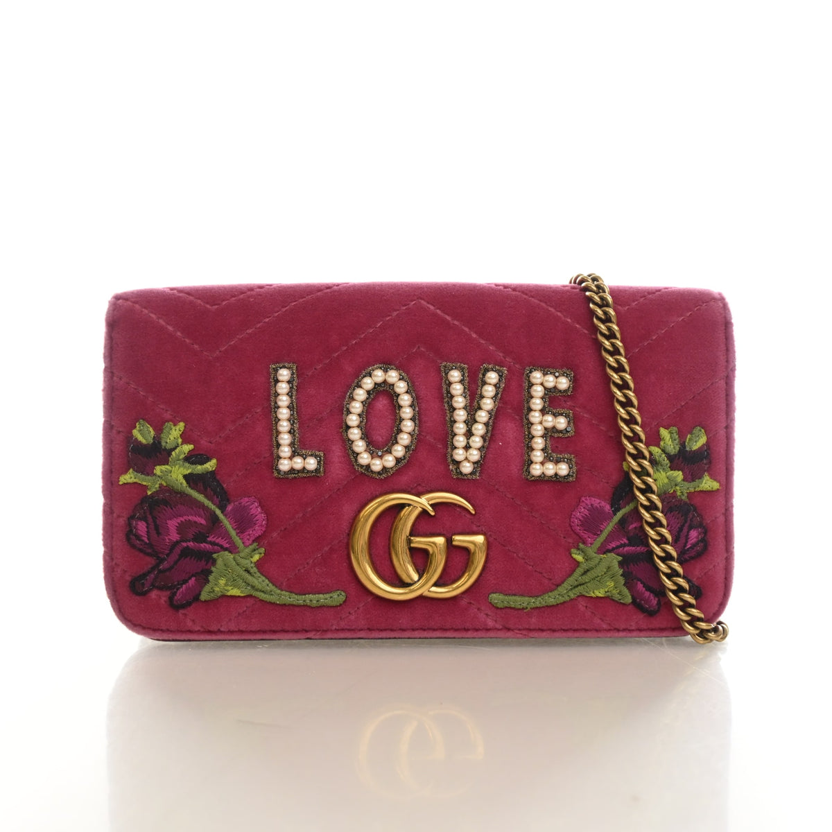 Gucci Mini Velvet GG Matelasse Shoulder Bag, photo 1 of 17