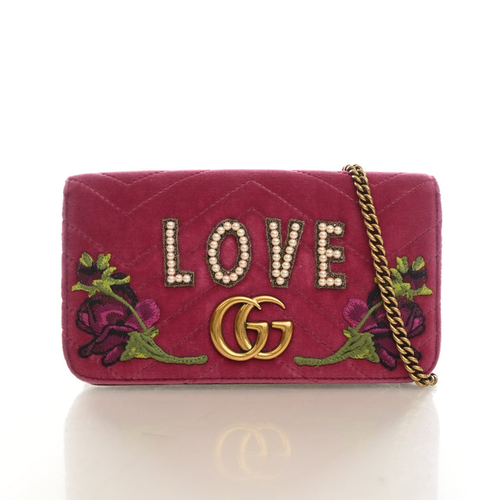 Gucci Mini Velvet GG Matelasse Shoulder Bag