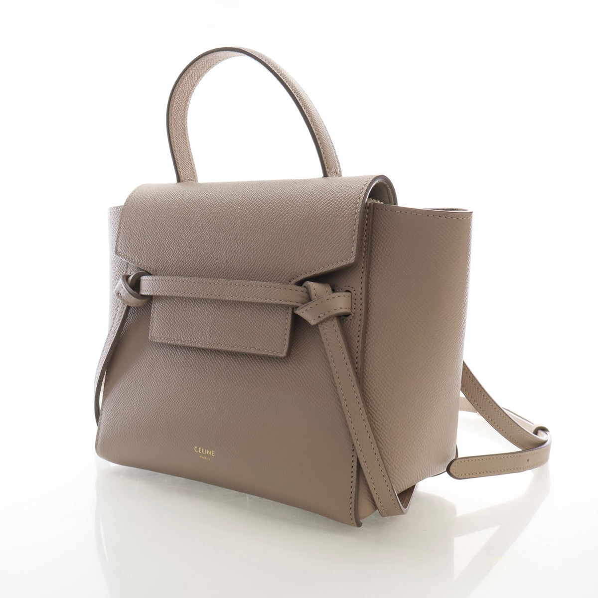 Pre-Owned Celine Belt Bag Nano Calfskin, three-quarter view