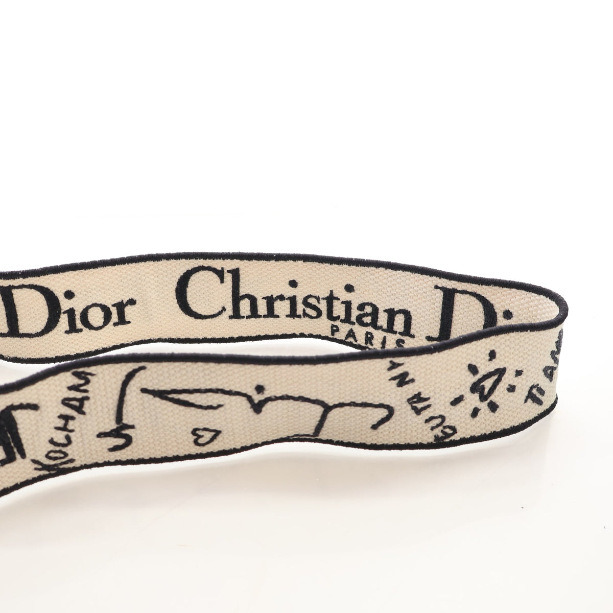 Pre-Owned Christian Dior Medium Embroidered Canvas Dioramour Lady D-lite, strap and chain detail
