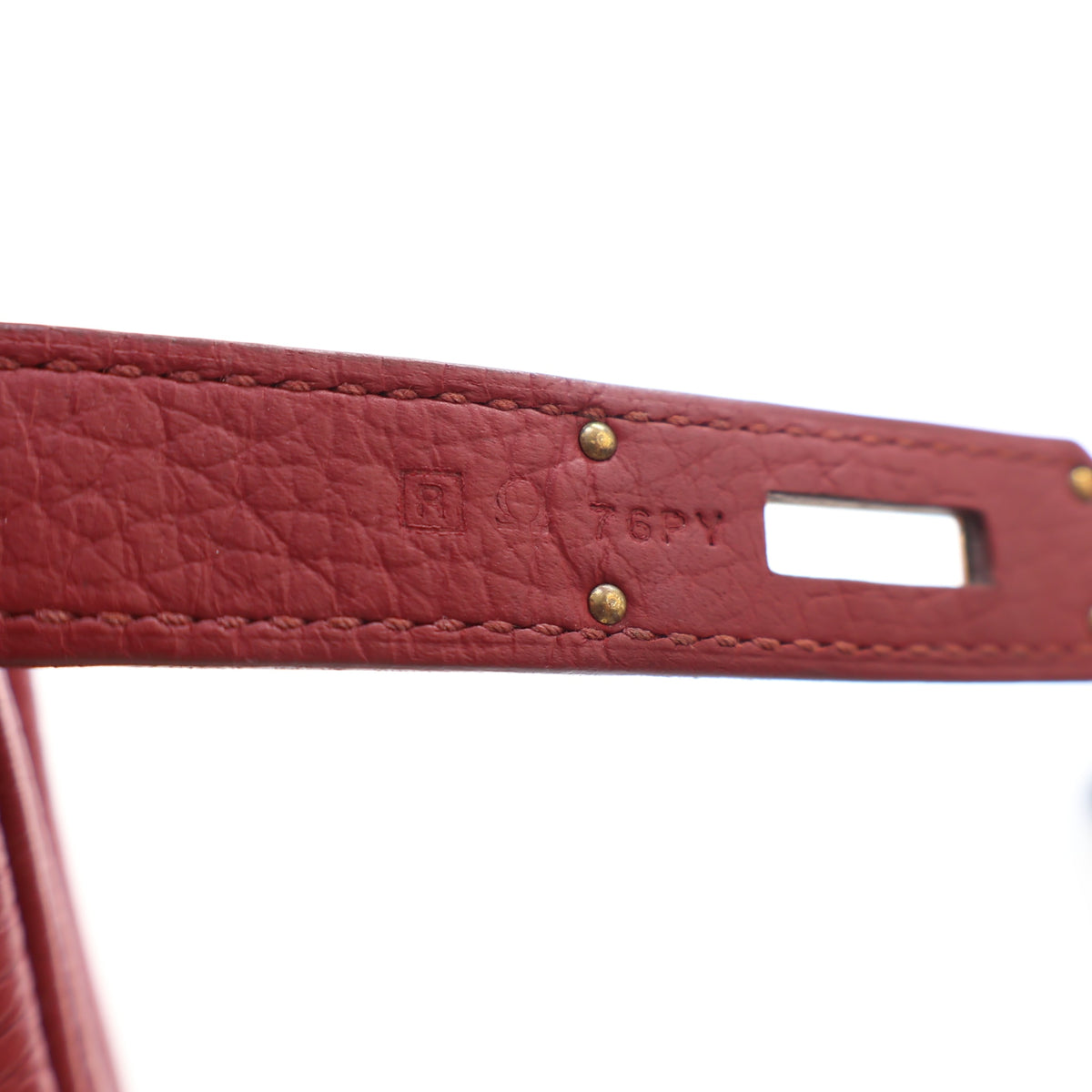Pre-Owned Hermès Birkin 30 Rouge H Togo Leather, interior label and date code