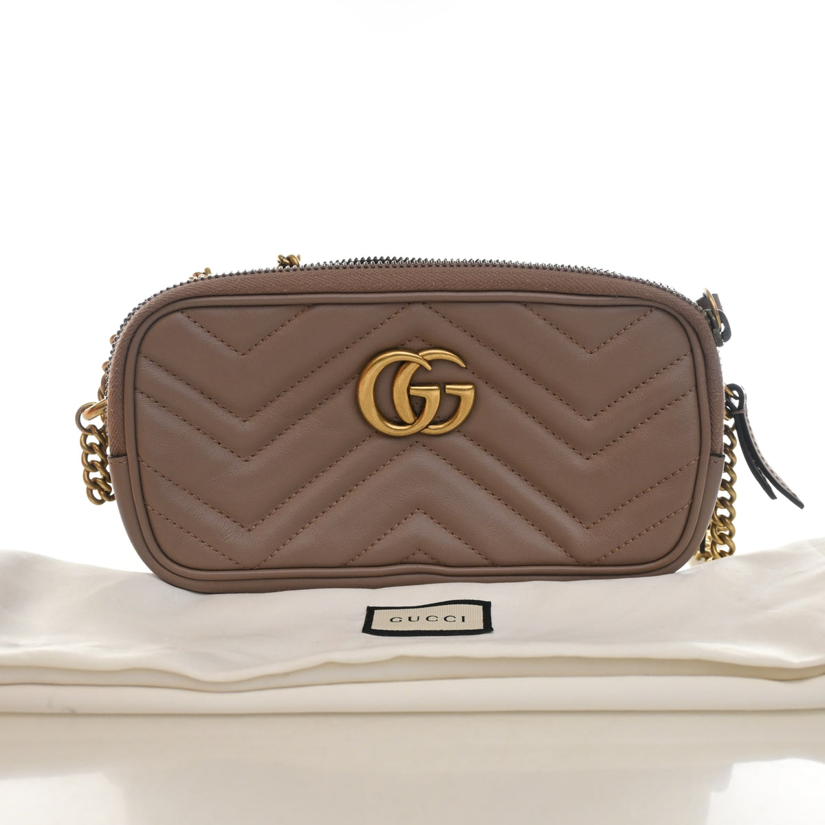 Gucci Mini Calfskin Marmont Triple Zip Crossbody Bag, photo 14 of 15