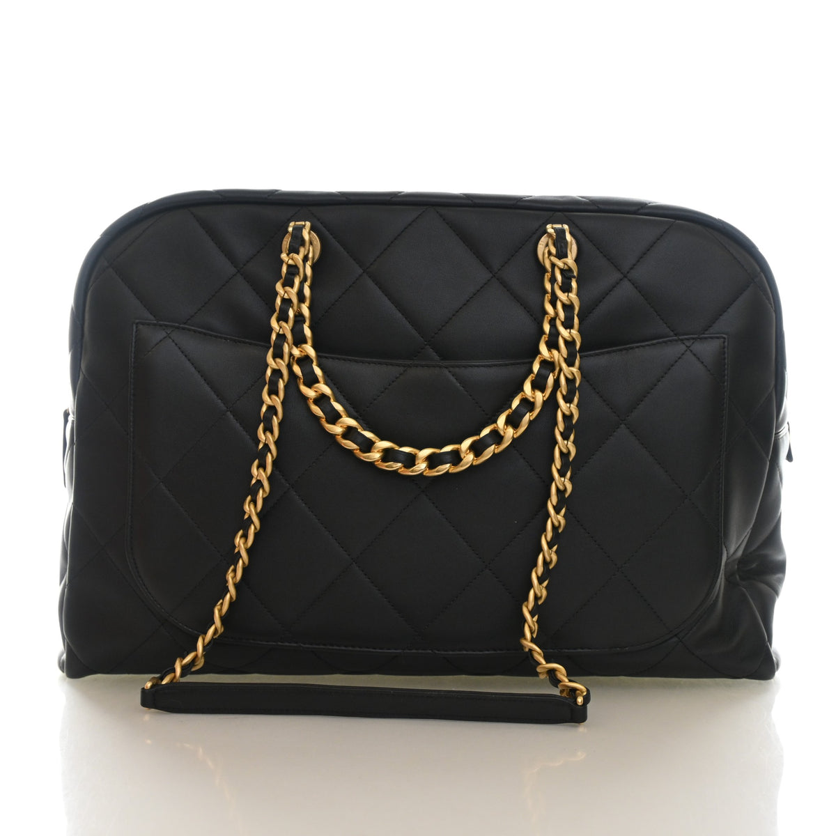 Pre-Owned Chanel Maxi Calfskin Travel Bowling Bag, front view, photo 10 of 14