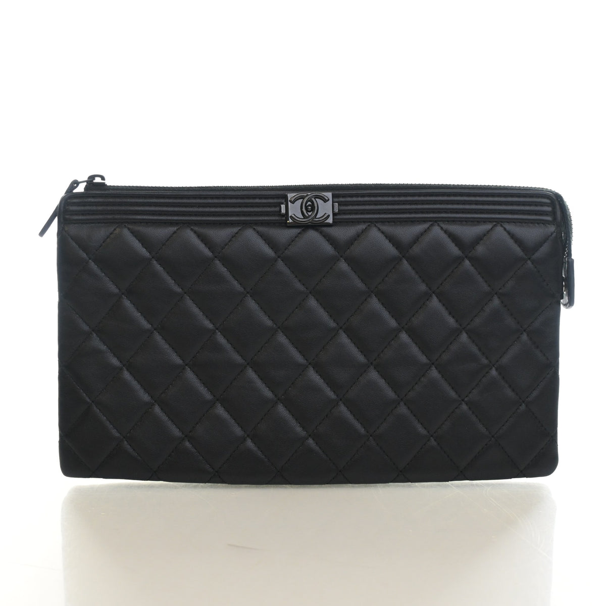 Chanel Lambskin Boy Zipped Pouch, photo 1 of 12