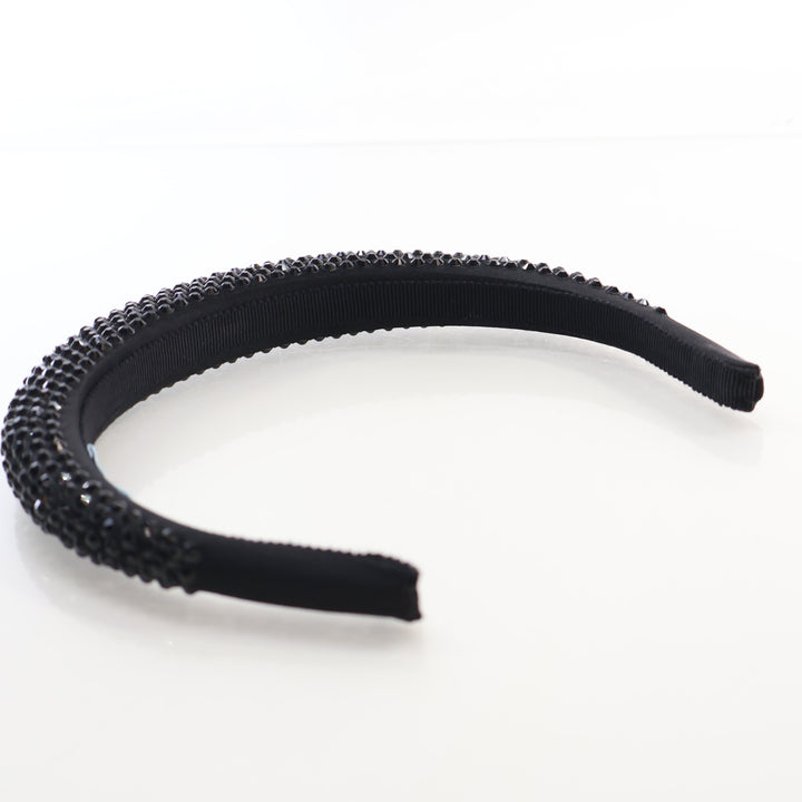 Prada Crystal Embellished Satin Headband
