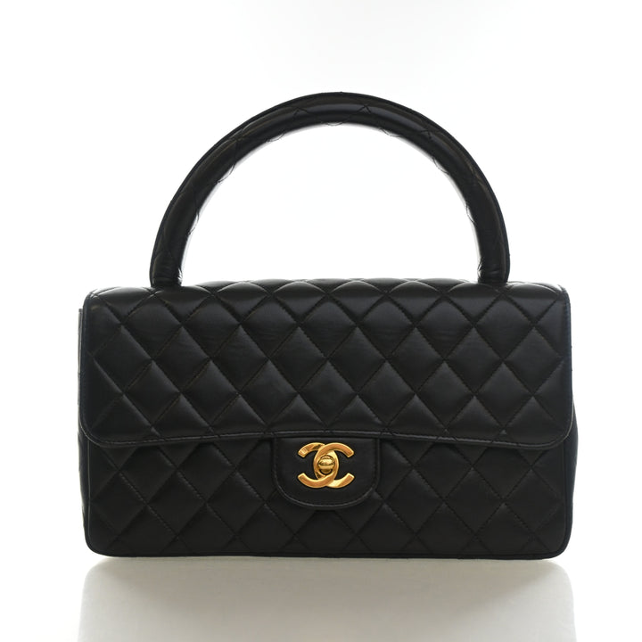 Chanel Vintage Medium Lambskin Rectangular Kelly Top Handle