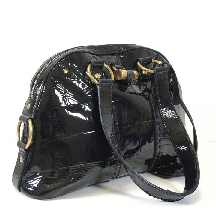 Saint Laurent Crocodile Embossed Patent Muse Bag – Luxe Du Jour