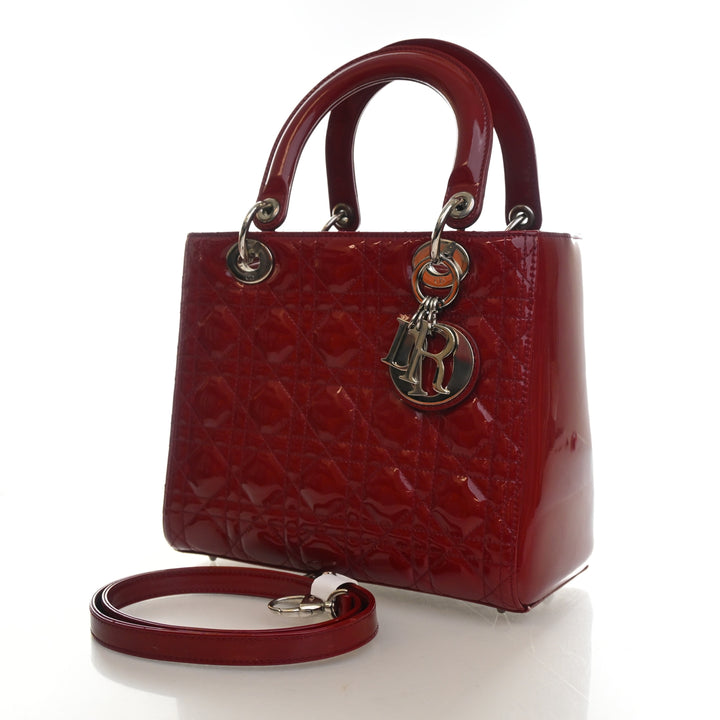 Christian Dior Medium Patent Lady Dior