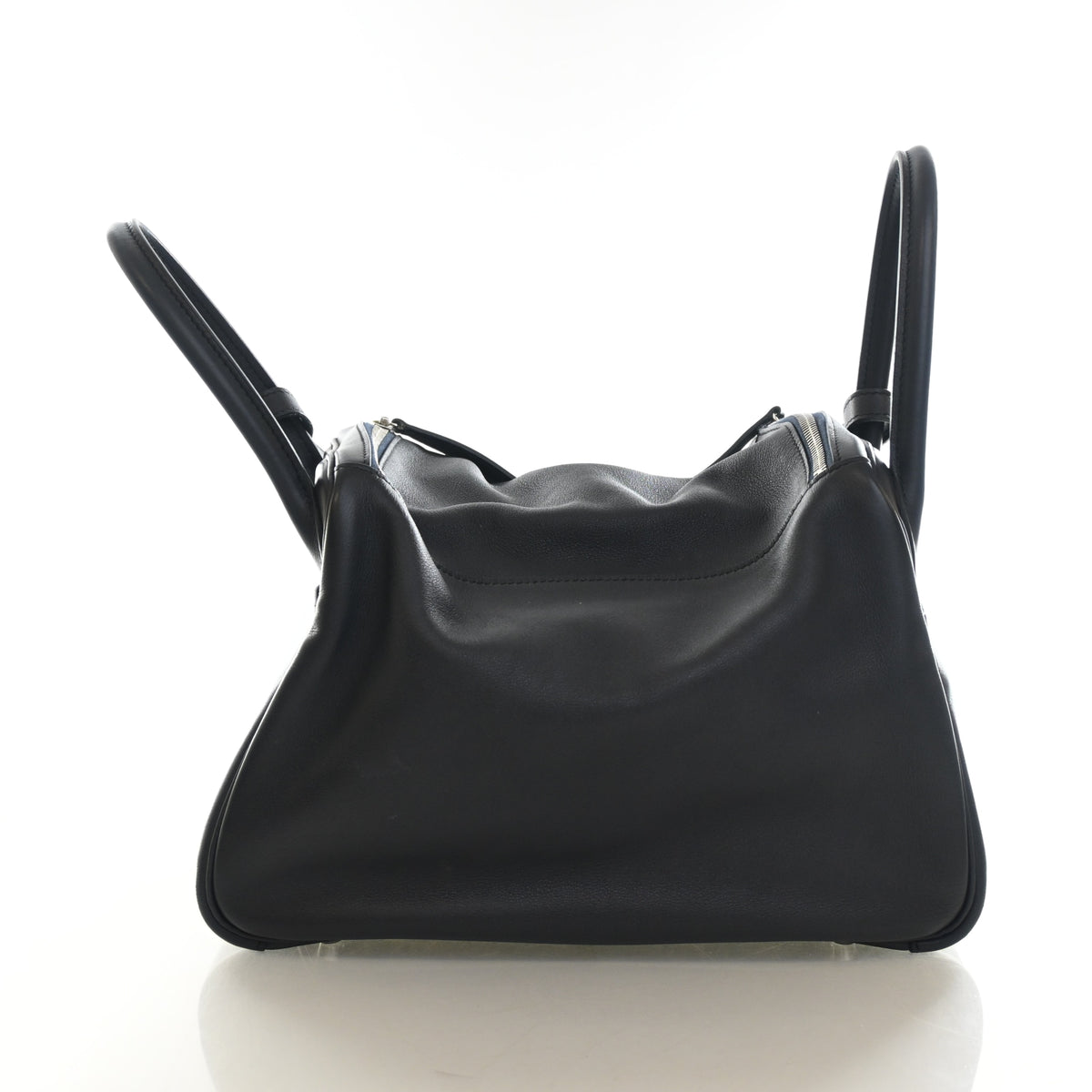Pre-Owned Hermès Lindy 30 Bleu Nuit Swift Leather Verso, side view