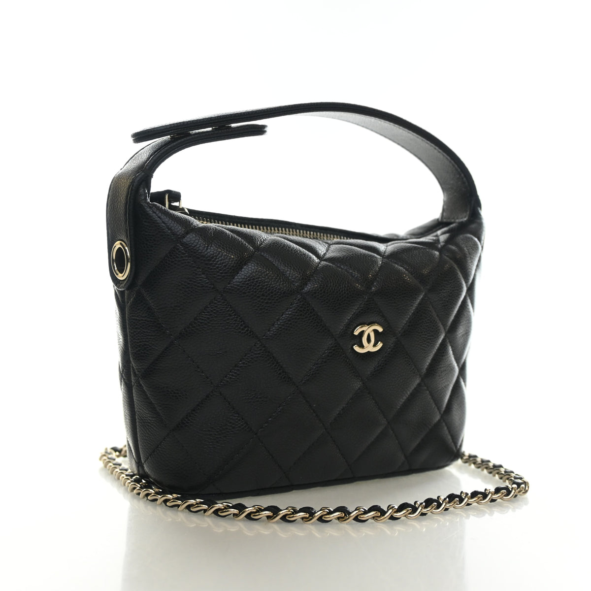 Chanel Mini Caviar Hobo Clutch With Chain, photo 2 of 15