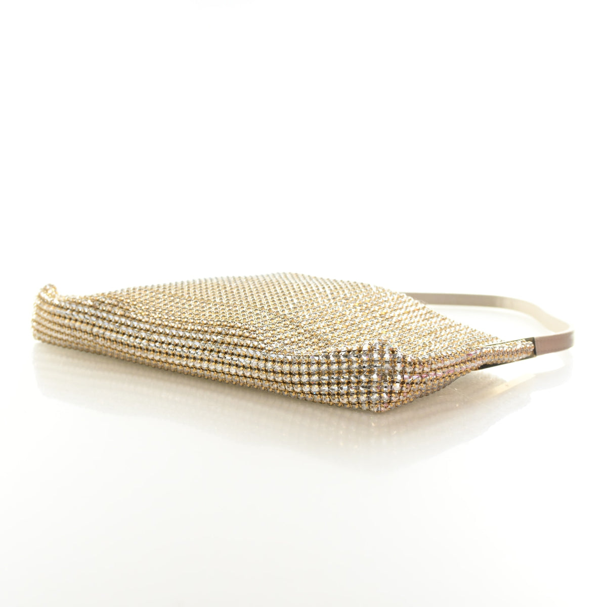 Pre-Owned Saint Laurent Baguette Small Crystal Mesh Suzanne, side profile, photo 6 of 11
