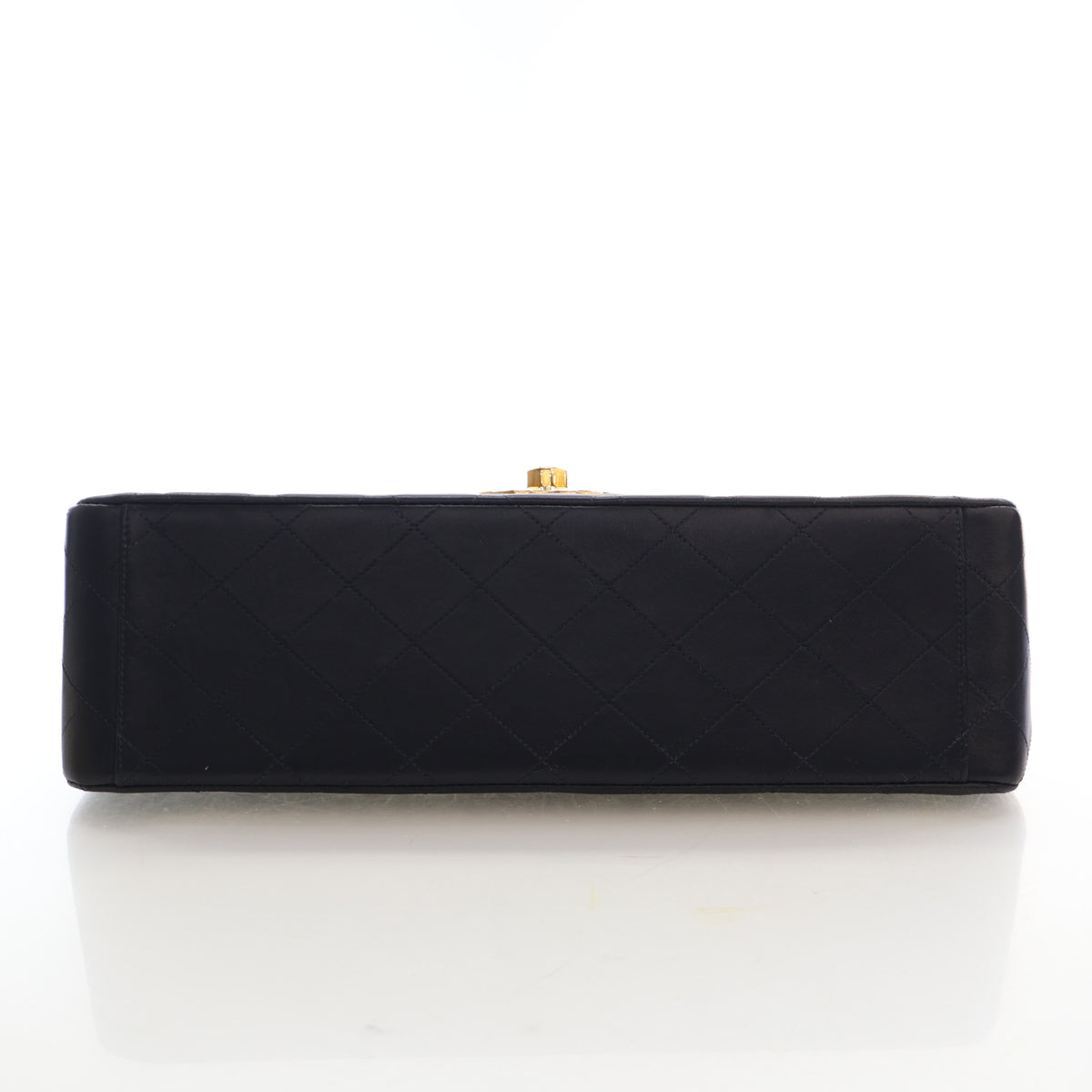 Vintage Chanel Flap Bag Maxi Lambskin Classic Single, base and feet view