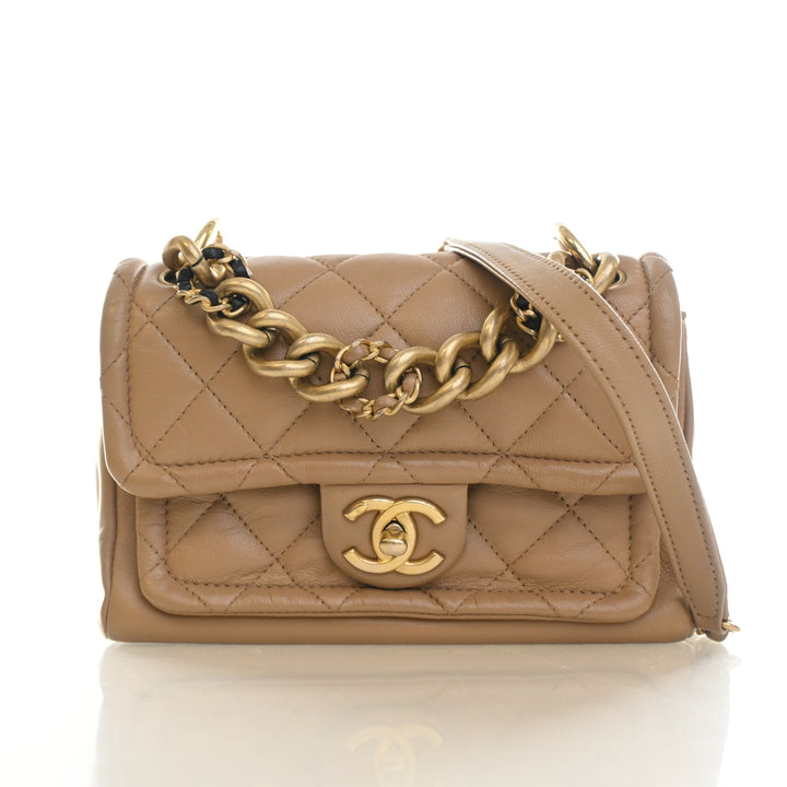 Chanel Mini Lambskin Chain Flap Bag
