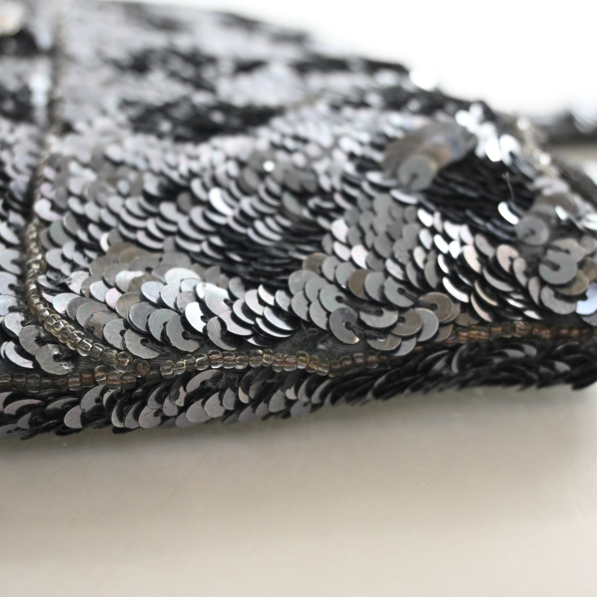 Vintage Chanel Tote Mini Sequin Trompe L'oeil, detail view, photo 19 of 19