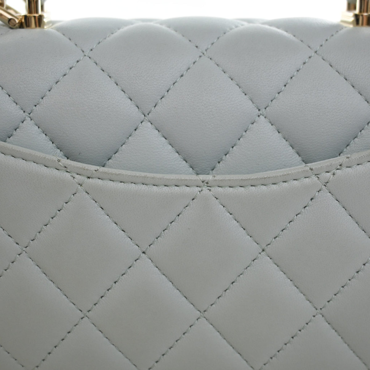 Pre-Owned Chanel Classic Flap Mini Lambskin Rectangular Top Handle Bag, back view, photo 17 of 21
