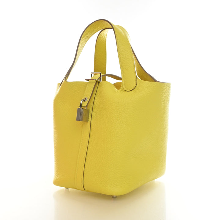 Hermes Lime Clemence Picotin Lock 18
