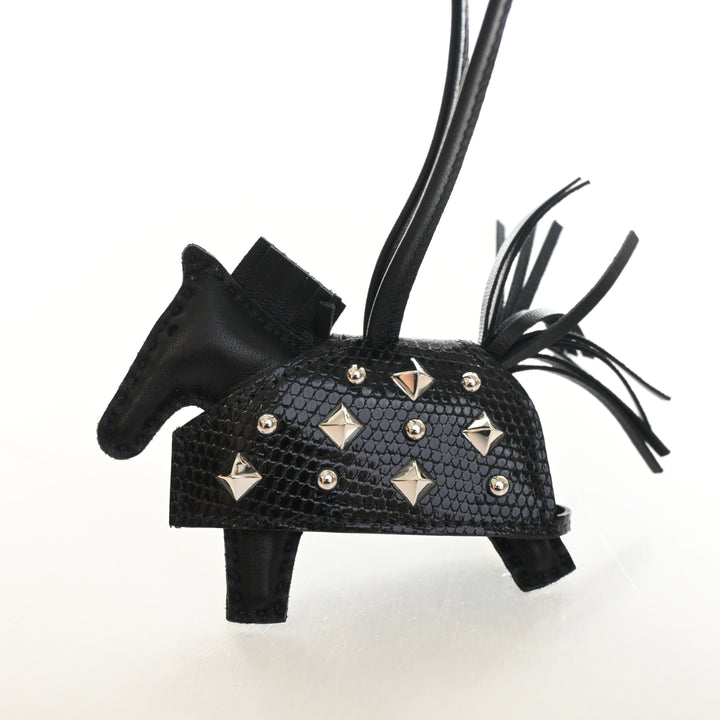 Hermes Noir Lizard Studded Rodeo Robeo Rock PM