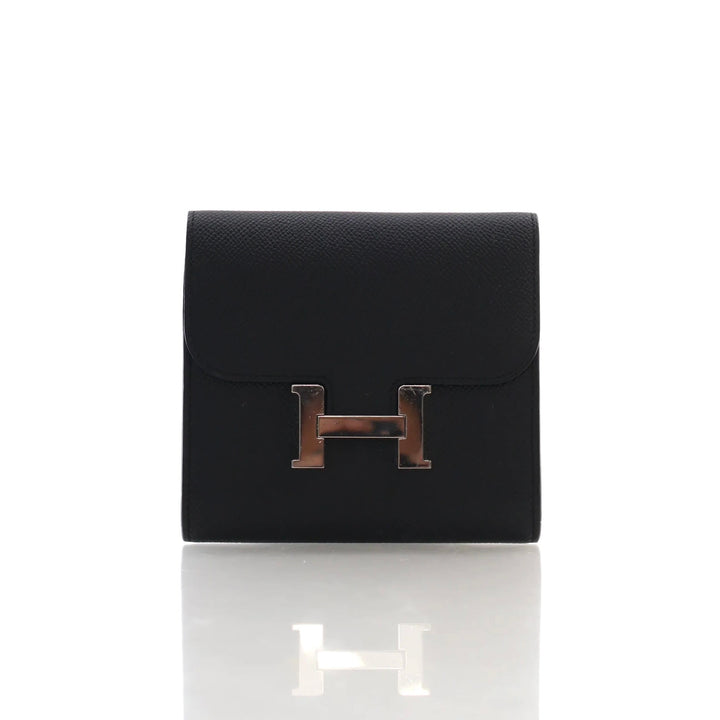 Hermes Noir Epsom Constance Slim Wallet