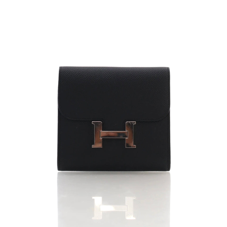 Hermes Noir Epsom Constance Slim Wallet