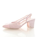 Chanel Pink Tweed Slingback...