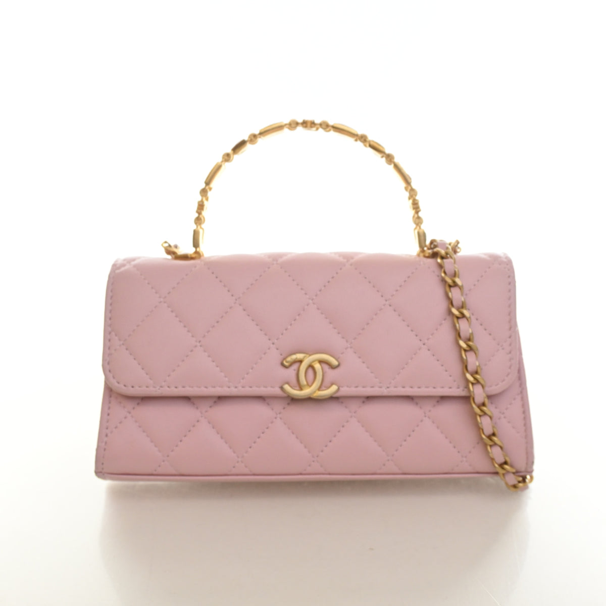 Chanel Lambskin Top Handle Phone Holder With Chain, photo 1 of 16