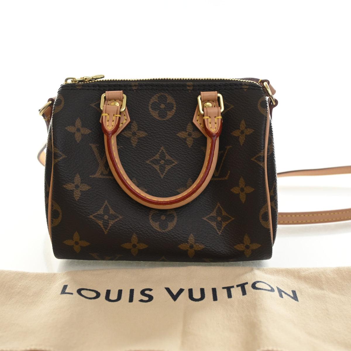 Pre-Owned Louis Vuitton Nano Speedy Monogram Bandouliere, front view, photo 12 of 12