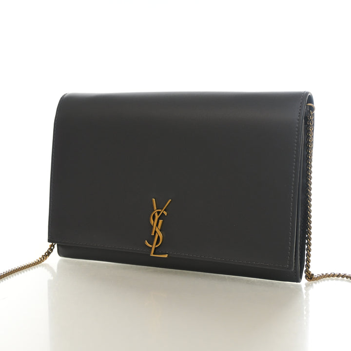 Saint Laurent Calfskin Cassandre Clutch On Chain