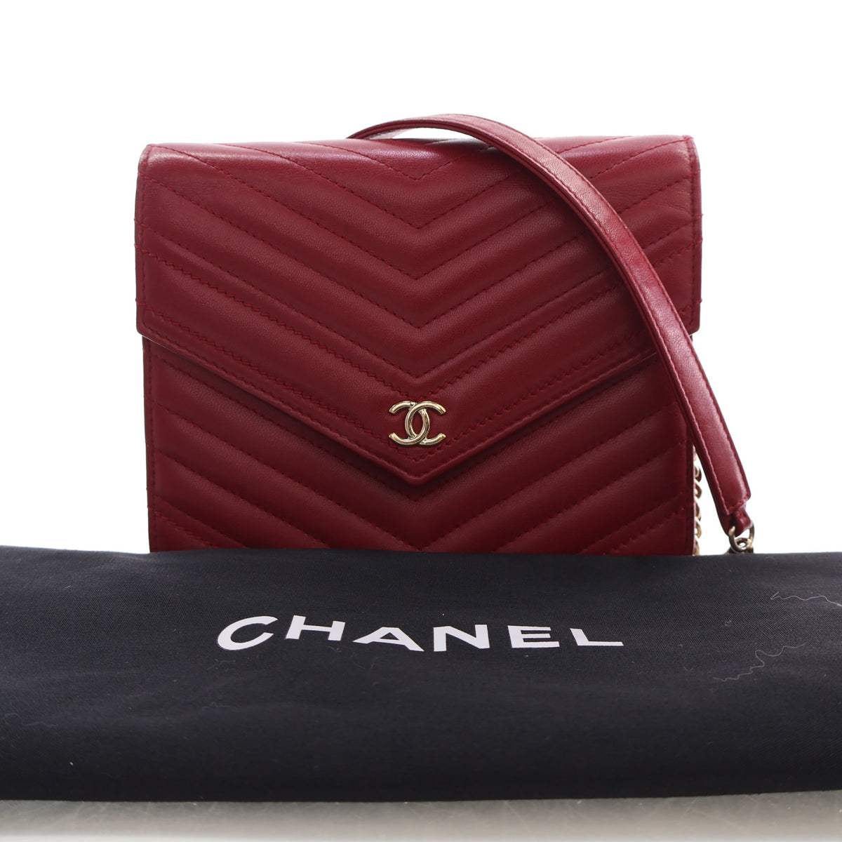 Chanel Lambskin Chevron Wallet on Chain, photo 17 of 17