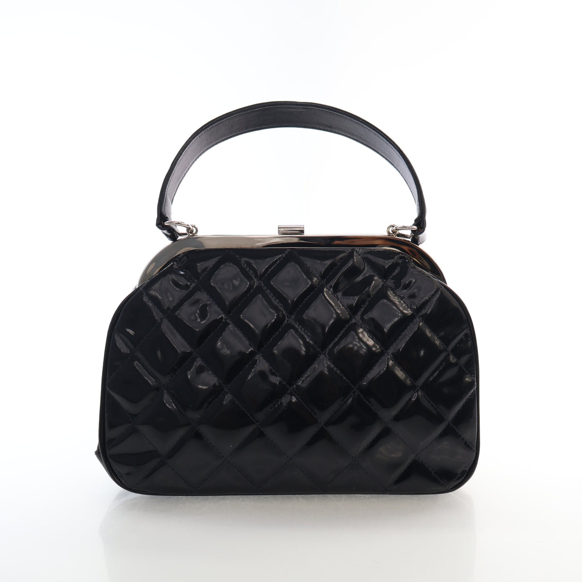 Chanel Vintage Patent Top Handle Kisslock Frame Bag, photo 12 of 19